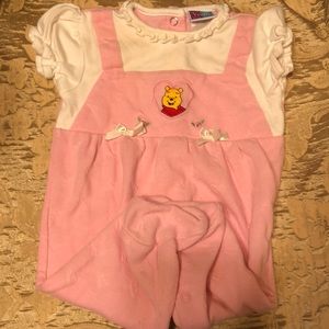 Pink and White Winnie the Pooh Romper